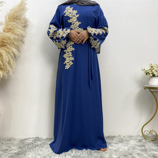 Lace Beaded Muslim Dress