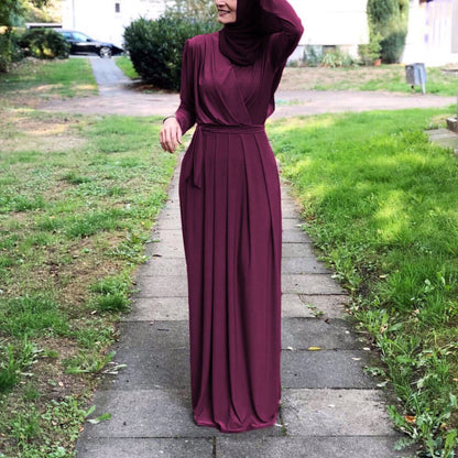 V-Neck Abaya Dress