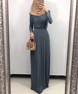 V-Neck Abaya Dress