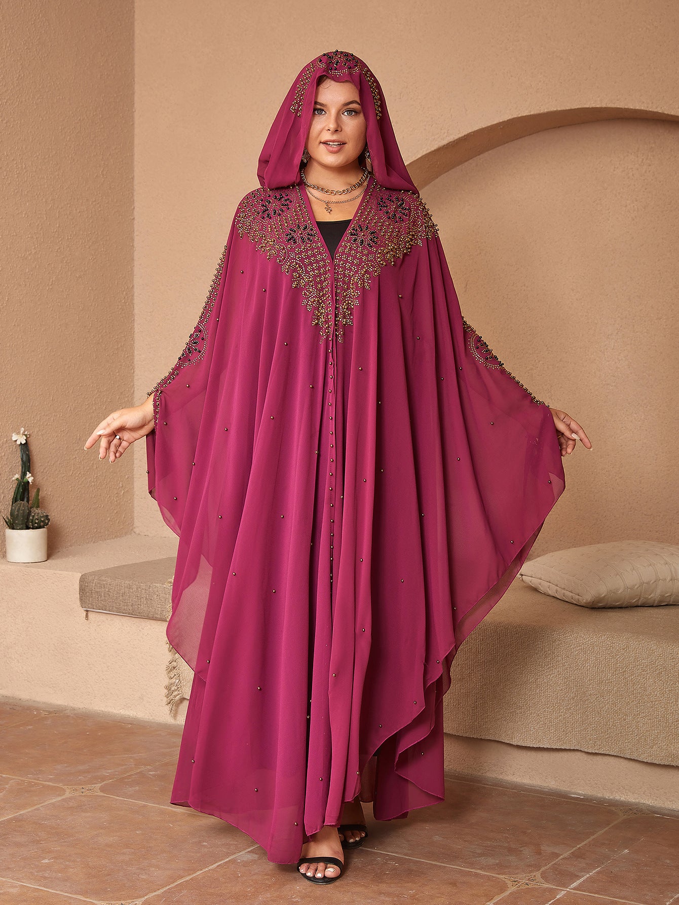 Muslim Shawl Hooded Cloak