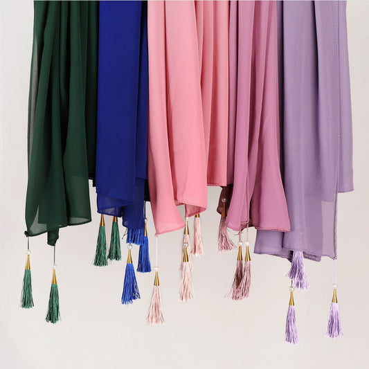 Four Corners Tassel  Hijab Scarf