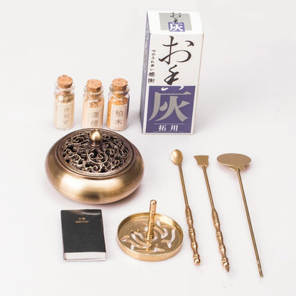 Pure Copper Incense Taoist Entry Ceramic Set